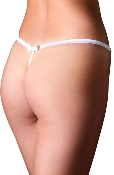 Journelle Odette Mesh Thong In Blanc