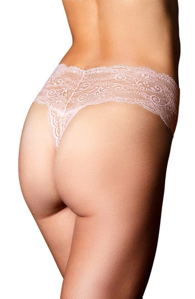 Shop Journelle Sapna Mid Rise Lace Thong In Delicate