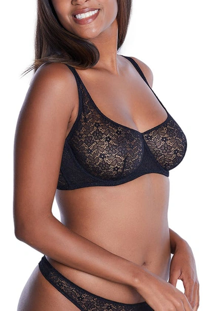 Shop Journelle Alix Underwire Demi Bra In Noir