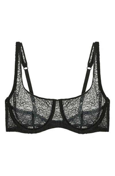 Shop Journelle Alix Underwire Demi Bra In Noir