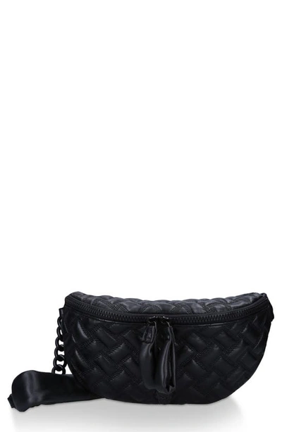 Shop Kurt Geiger Kensington Drench Leather Belt Bag In Black