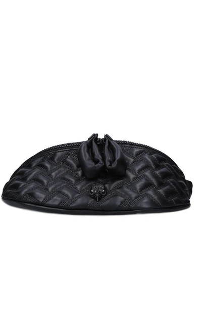 Shop Kurt Geiger Kensington Drench Leather Belt Bag In Black
