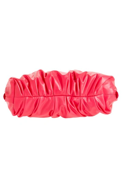 Shop Rebecca Minkoff Ruched Faux Leather Clutch In Hot Pink