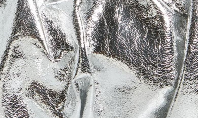 Rebecca Minkoff Ruched Zip Faux-leather Clutch Bag In Silver