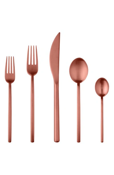 Shop Mepra Linea Ice 5-piece Place Setting In Rose Gold
