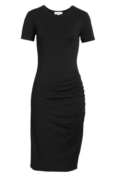 Shop Treasure & Bond Side Ruched Body-con Dress In Black