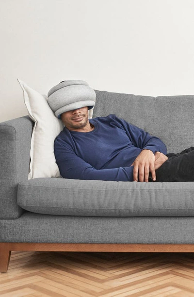 Ostrichpillow ® Light Reversible Travel Pillow In Sleepy Blue