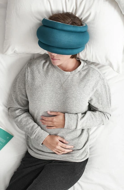 Ostrichpillow ® Light Reversible Travel Pillow In Blue Reef