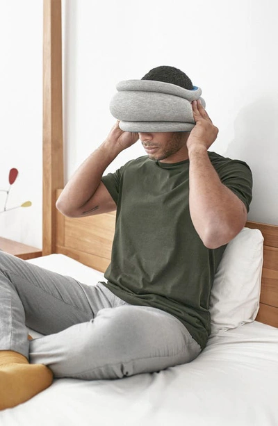 Ostrichpillow ® Light Reversible Travel Pillow In Sleepy Blue