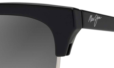 Maui Jim Lokelani 55mm Polarized Cat Eye Sunglasses In Black With Silver