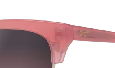 Shop Maui Jim Lokelani 55mm Polarized Cat Eye Sunglasses In Bubblegum With Rose Gold