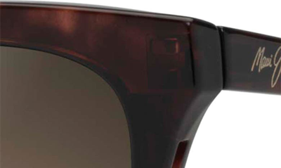Shop Maui Jim Lokelani 55mm Polarized Cat Eye Sunglasses In Tortoise With Gold