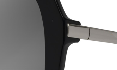 Maui Jim Poolside 55mm Polarized Square Sunglasses In Black Gloss