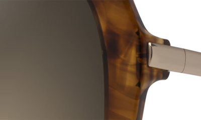 Shop Maui Jim Poolside 55mm Polarized Square Sunglasses In Caramel Tiger