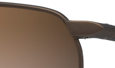 Maui Jim Puu Kukui 58mm Polarized Rectangle Sunglasses In Bronze