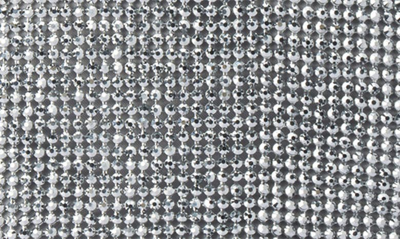 Olga Berg Ellie Crystal Mesh Bag In Silver