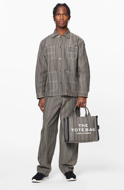 Shop Marc Jacobs The Monogram Medium Tote Bag In Beige Multi