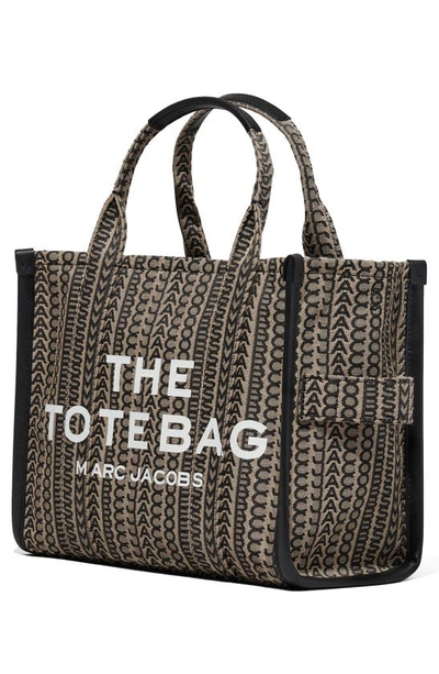 Shop Marc Jacobs The Monogram Medium Tote Bag In Beige Multi