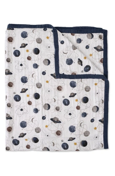 Shop Little Unicorn Kids' Cotton Muslin Quilted Throw In Planetary