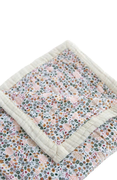 Little Unicorn Cotton Muslin Quilted Throw In Pressed Petals
