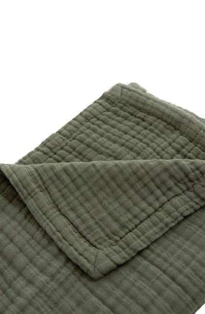 Little Unicorn Cotton Muslin Quilted Throw In Fern