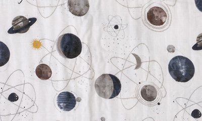 Shop Little Unicorn Kids' Cotton Muslin Quilted Throw In Planetary