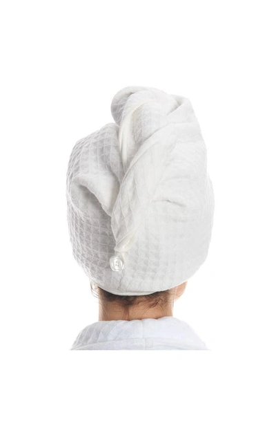 Shop Uchino Waffle Twist Hair Wrap In White