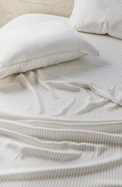 Shop Buffy Breeze Eucalyptus Pillowcases In Grey Mini Stripe