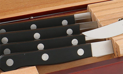 Zwilling Twin Gourmet 8-piece Stainless Steel Steak Knife Set In Black