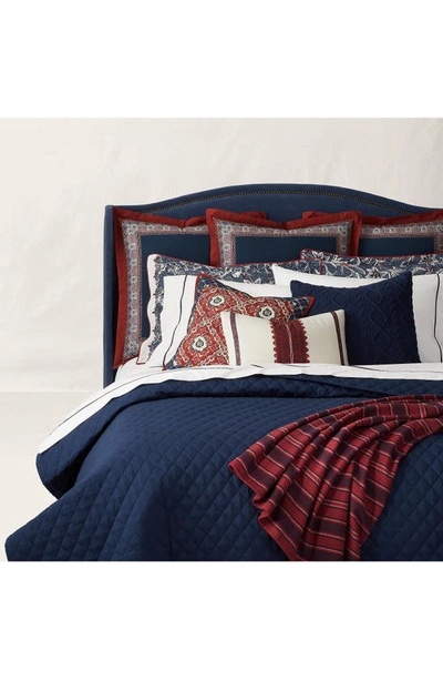 Shop Ralph Lauren Cromwell Quilted Coverlet In Navy