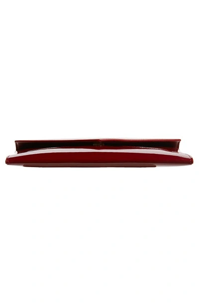 Shop Saint Laurent Paloma Patent Leather Envelope Clutch In Opyum Red