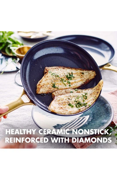 Greenpan Reserve Set Of 3 Ceramic Nonstick Frying Pans In Black