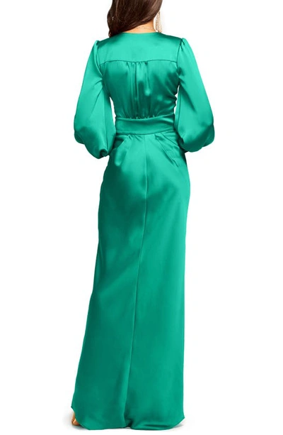 Shop Ramy Brook Madelane Long Sleeve Maxi Dress In Jewel Green