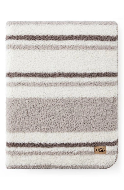 Shop Ugg Lindy Faux Fur Throw Blanket In Clamshell