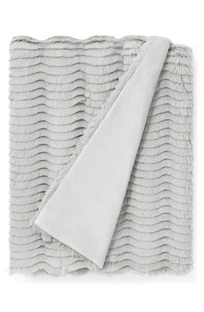 Shop Ugg Cayden Faux Fur Throw Blanket In Seal