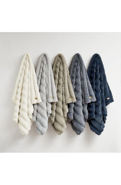 Shop Ugg Cayden Faux Fur Throw Blanket In Seal