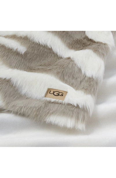 Ugg Shayla Jacquard Faux Fur Throw, 50" X 70" Bedding In Snow/clamshell |  ModeSens