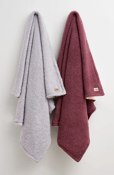 Shop Ugg Ana Knit Throw Blanket In Lilac Marble