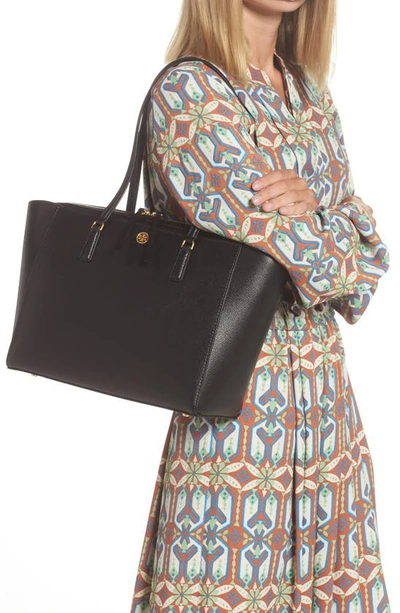 Tory Burch - Robinson Saffiano Leather Tote Black