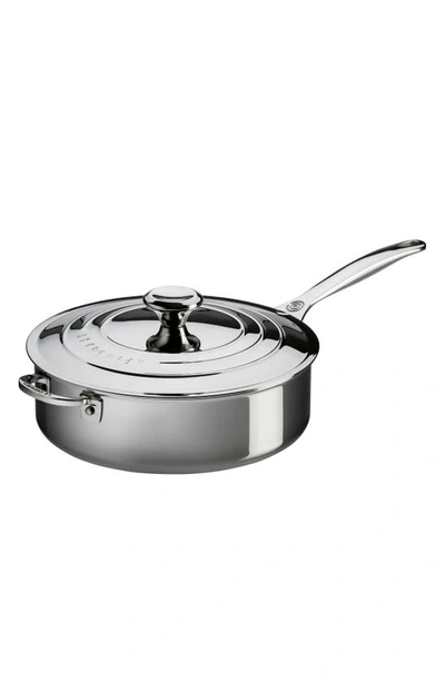 Shop Le Creuset 4.5-quart Stainless Steel Sauté Pan With Lid In Stanless Steel