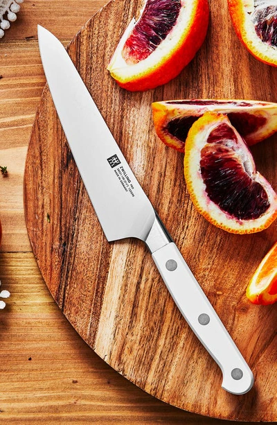 Zwilling Pro Le Blanc 5.5-inch Fine Edge Prep Knife In Silver