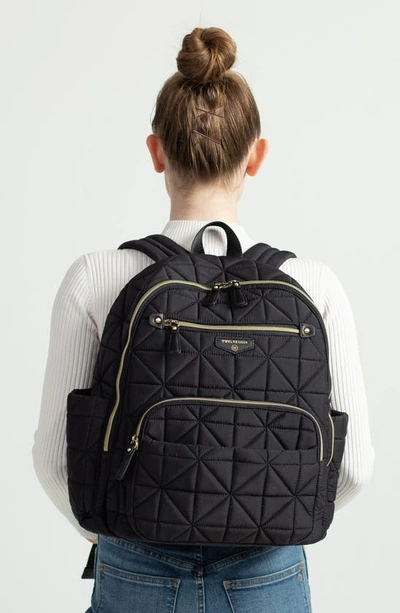 Shop Twelvelittle Companion Quilted Nylon Diaper Backpack In Black