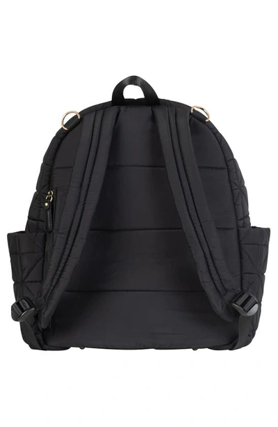 Twelvelittle Companion Quilted Nylon Diaper Backpack In Black