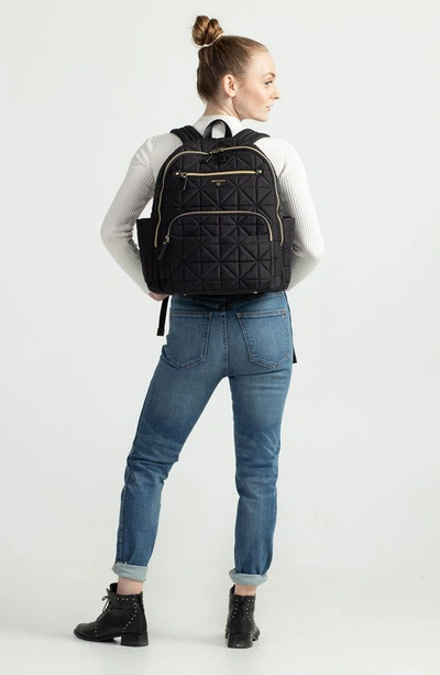 Twelvelittle Companion Quilted Nylon Diaper Backpack In Black