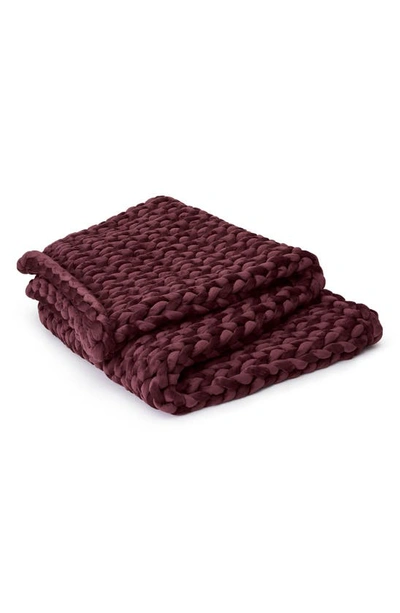 Shop Bearaby Knit Velvet Weighted Blanket In Tourmaline