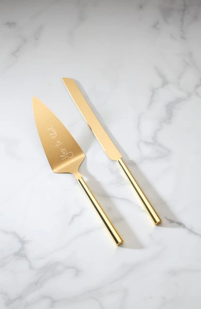 Kate Spade Charmed Life Two-piece Dessert Set In Golden Tone