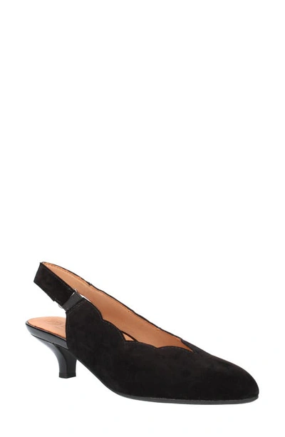 Shop L'amour Des Pieds Hulda Kitten Heel Slingback Pump In Black