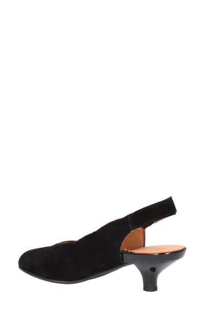 Shop L'amour Des Pieds Hulda Kitten Heel Slingback Pump In Black