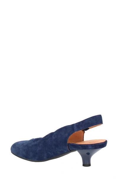 Shop L'amour Des Pieds Hulda Kitten Heel Slingback Pump In Navy