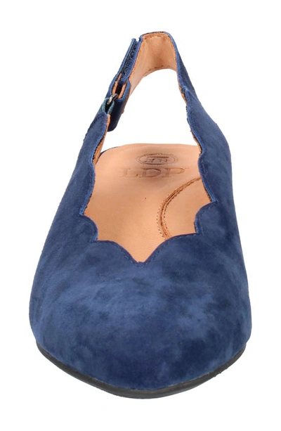 L'amour Des Pieds Hulda Slingback Kitten Heel Pump In Navy